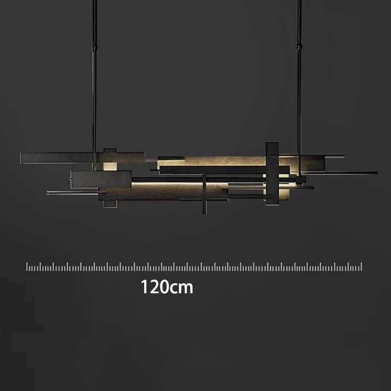 Lustre design LED de style moderne pour une décoration intérieure tendance | Marco Lucetti Linge 120cm / Blanc chaud