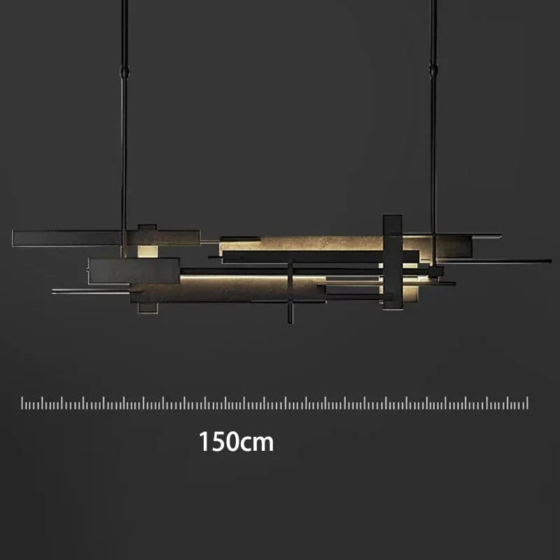 Lustre design LED de style moderne pour une décoration intérieure tendance | Marco Lucetti Linge 150cm / Gradation à distance RC