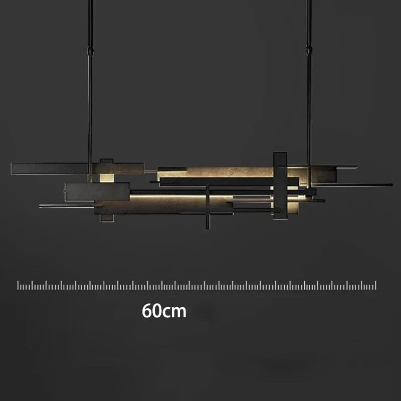 Lustre design LED de style moderne pour une décoration intérieure tendance | Marco Lucetti Linge 60cm / Gradation à distance RC