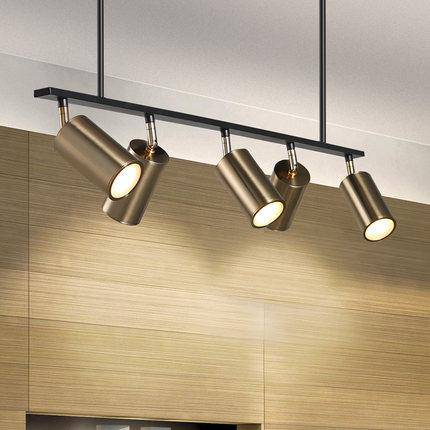 Lustre design LED doré à spots dirigeables | Marco Lucetti