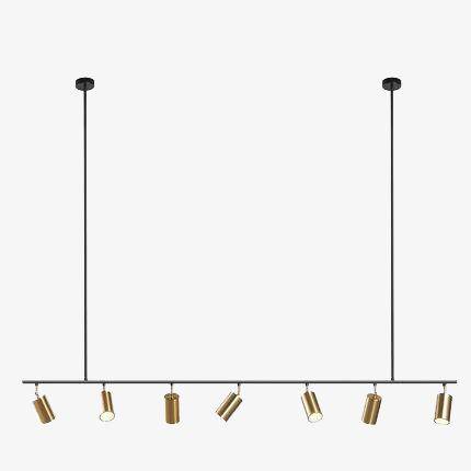 Lustre design LED doré à spots dirigeables | Marco Lucetti