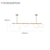 Lustre design LED doré Shadow Lumina. | Marco Lucetti 150 x 30cm