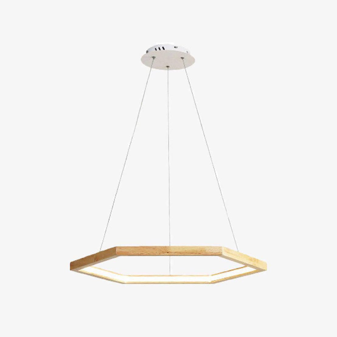 Lustre design LED en bois hexagonal | Marco Lucetti