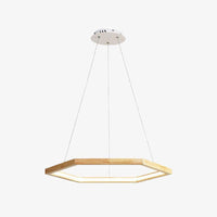 Lustre design LED en bois hexagonal | Marco Lucetti