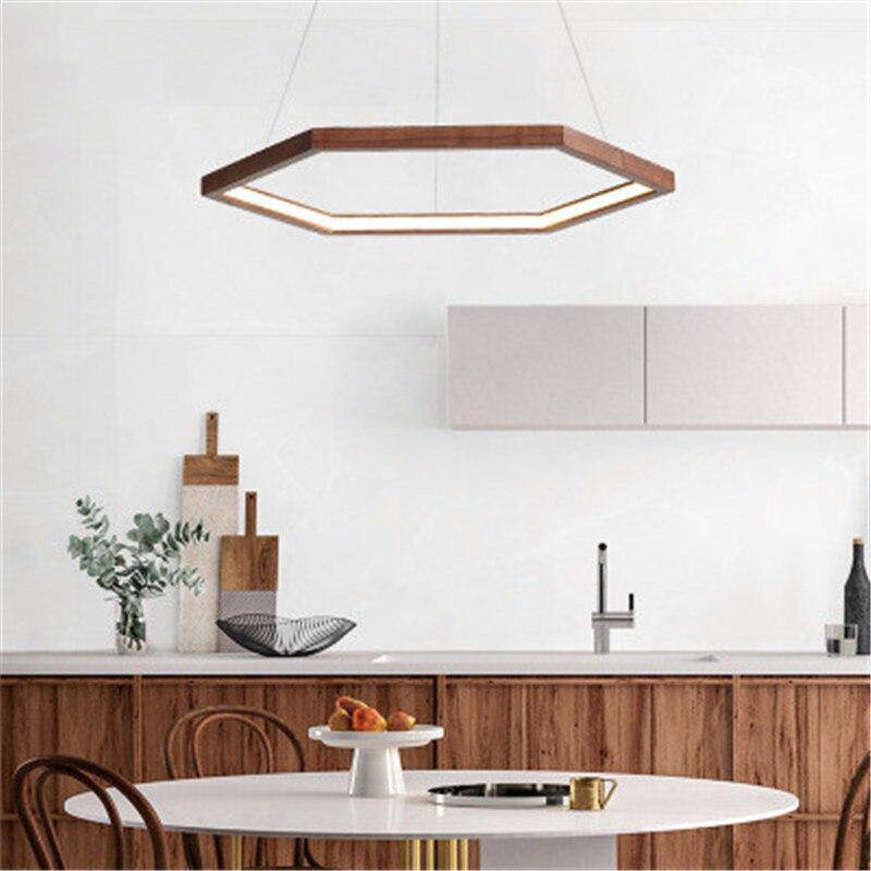 Lustre design LED en bois hexagonal | Marco Lucetti
