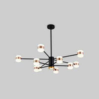 Lustre design LED en métal noir et lampes rose gold de chez Fly. | Marco Lucetti 10 lampes / Froide