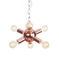 Lustre design LED en métal rose gold "Fly" | Marco Lucetti