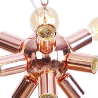Lustre design LED en métal rose gold "Fly" | Marco Lucetti