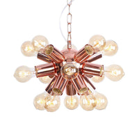 Lustre design LED en métal rose gold "Fly" | Marco Lucetti