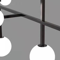 Lustre Design LED Hôtel Hall Foyer Salle à manger Or Métal Éclairage - 15 Verre Blanc G9 - Style Art Déco | Marco Lucetti