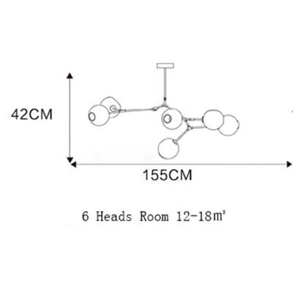 Lustre design LED "Metal Branches & Glass Bubbles" | Marco Lucetti