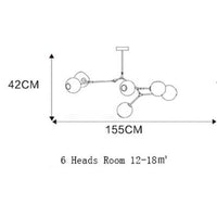 Lustre design LED "Metal Branches & Glass Bubbles" | Marco Lucetti
