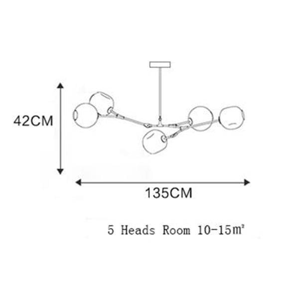 Lustre design LED "Metal Branches & Glass Bubbles" | Marco Lucetti