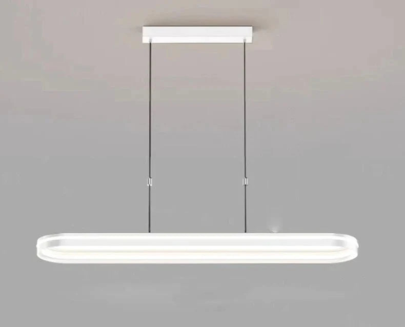 Lustre design LED moderne pour un éclairage intérieur tendance | Marco Lucetti BLANC / Longueur 120cm / Blanc chaud