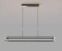 Lustre design LED moderne pour un éclairage intérieur tendance | Marco Lucetti Noir / Longueur 120cm / Blanc chaud