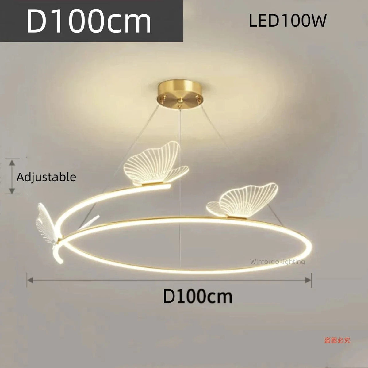 Lustre design LED Papillon circulaire | Marco Lucetti D100cm