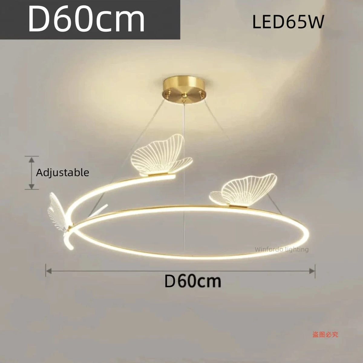 Lustre design LED Papillon circulaire | Marco Lucetti D60cm