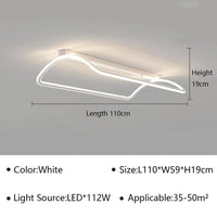 Lustre Design LED pour Salon Salle à Manger Balcon Chambre Plafond | Marco Lucetti Blanc A D110cm / Gradation continue (RC)