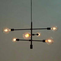 Lustre design Line en verre et métal | Marco Lucetti