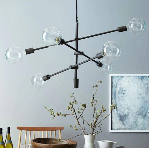 Lustre design Line en verre et métal | Marco Lucetti