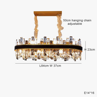 Lustre de Luxe Vintage Design 2024 - LED Cuir Cristal Élégant