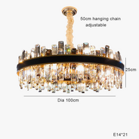 Lustre de Luxe Vintage Design 2024 - LED Cuir Cristal Élégant