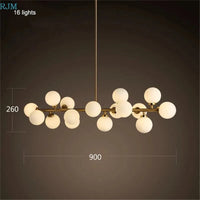 Lustre Design Métal Doré avec Lampes Boules | Marco Lucetti