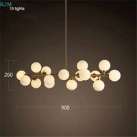 Lustre Design Métal Doré avec Lampes Boules | Marco Lucetti A