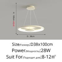 Lustre design minimaliste à lumières suspendues pour intérieur | Marco Lucetti B 38 cm / Luminosité variable