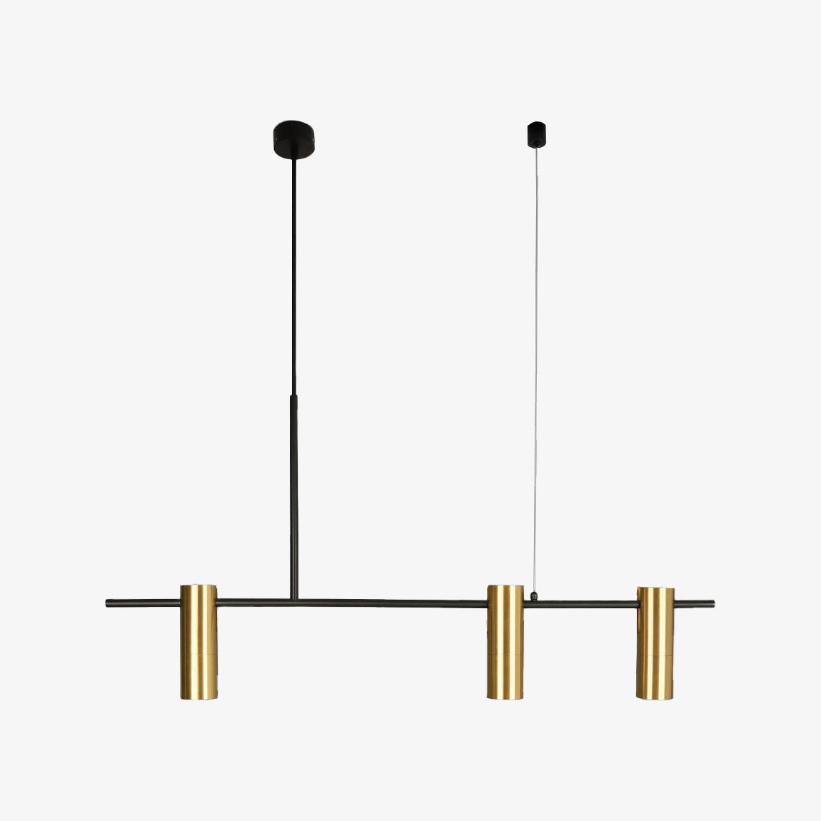Lustre Prism doré minimaliste.