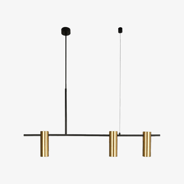 Lustre Prism doré minimaliste.