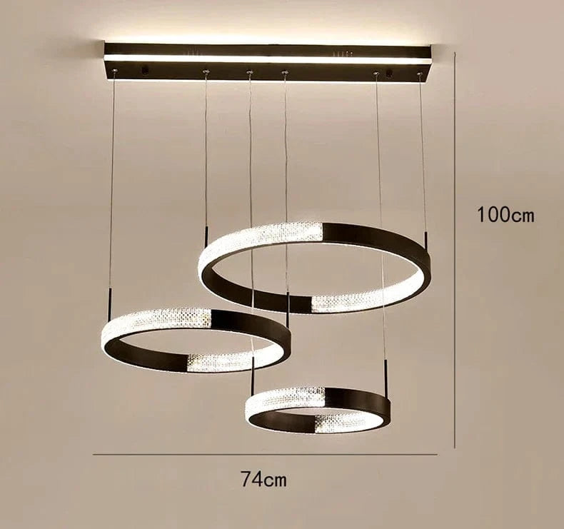 Lustre design moderne à LED pour éclairer votre intérieur | Marco Lucetti Taille B 74 cm / Blanc froid