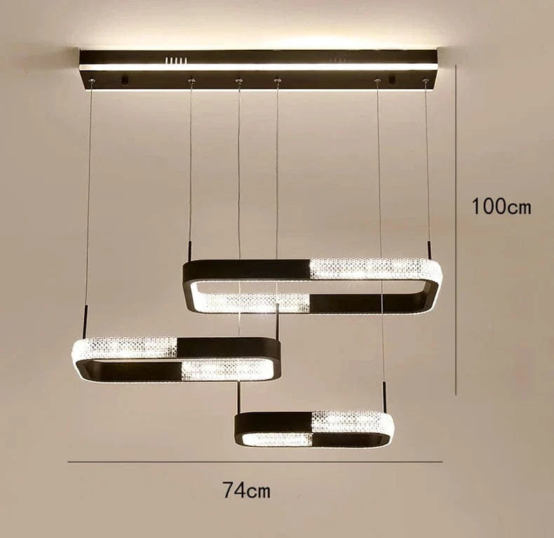 Lustre design moderne à LED pour éclairer votre intérieur | Marco Lucetti Taille C 74 cm / Blanc froid