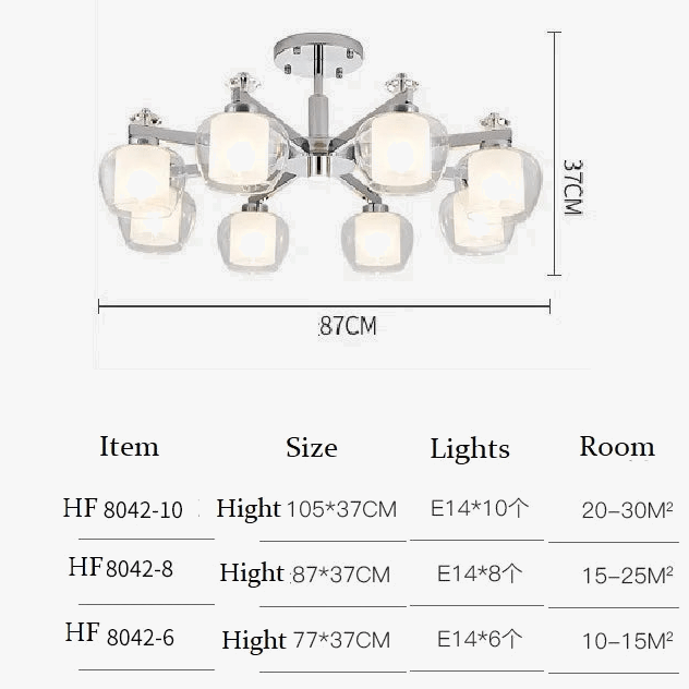 Lustre design moderne en fer forgé chromé | Marco Lucetti