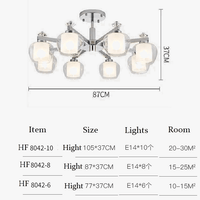 Lustre design moderne en fer forgé chromé | Marco Lucetti