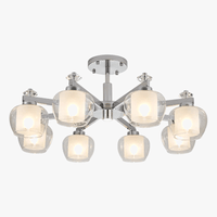 Lustre design moderne en fer forgé chromé | Marco Lucetti