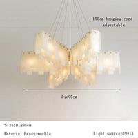 Lustre Design Moderne en Marbre Naturel Espagnol avec Éclairage LED | Marco Lucetti