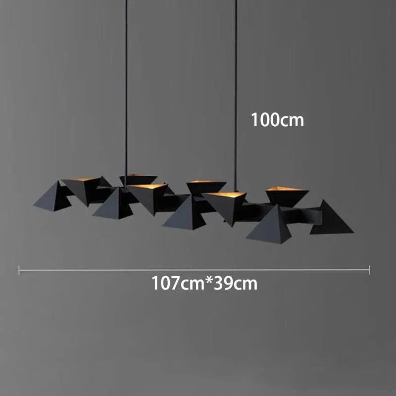 Lustre design moderne en métal noir pour un intérieur sophistiqué | Marco Lucetti 10 têtes / Gradation à distance RC