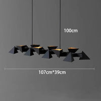 Lustre design moderne en métal noir pour un intérieur sophistiqué | Marco Lucetti 10 têtes / Gradation à distance RC