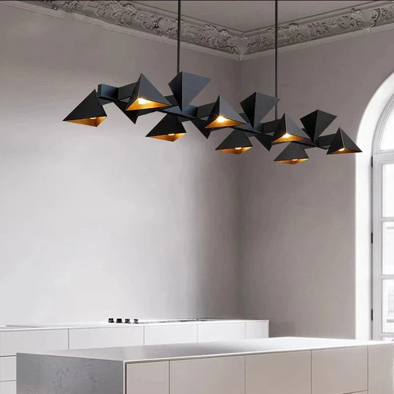 Lustre design moderne en métal noir pour un intérieur sophistiqué | Marco Lucetti