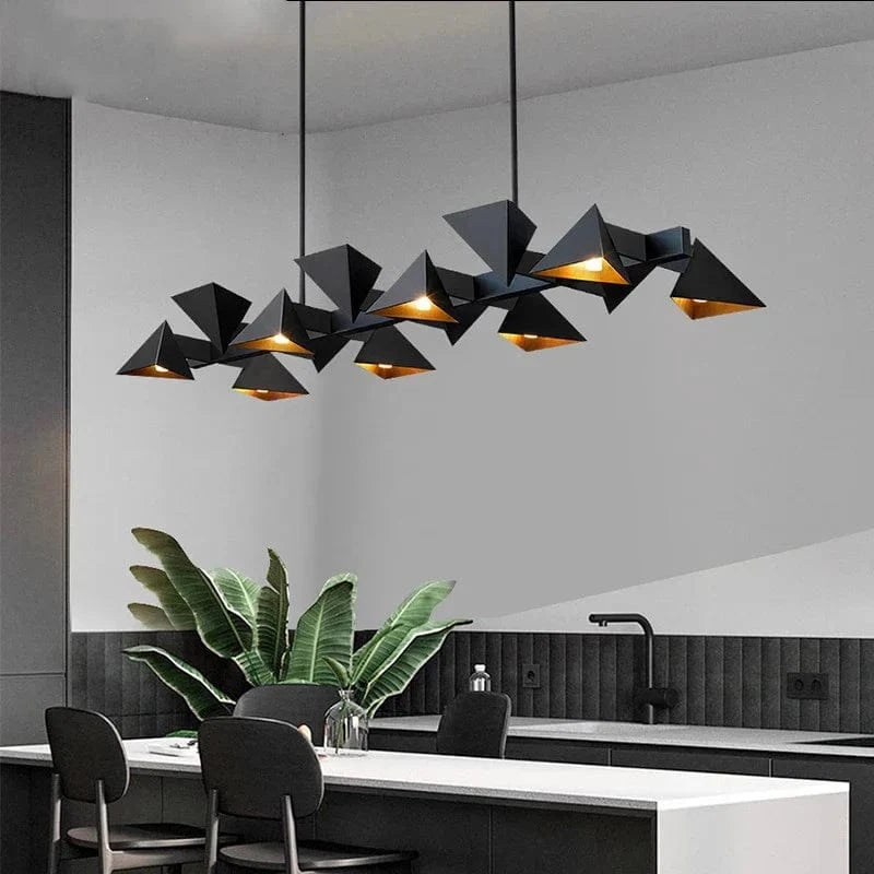 Lustre design moderne en métal noir pour un intérieur sophistiqué | Marco Lucetti