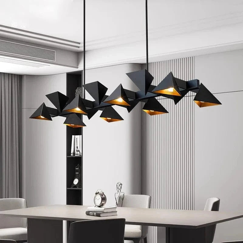 Lustre design moderne en métal noir pour un intérieur sophistiqué | Marco Lucetti