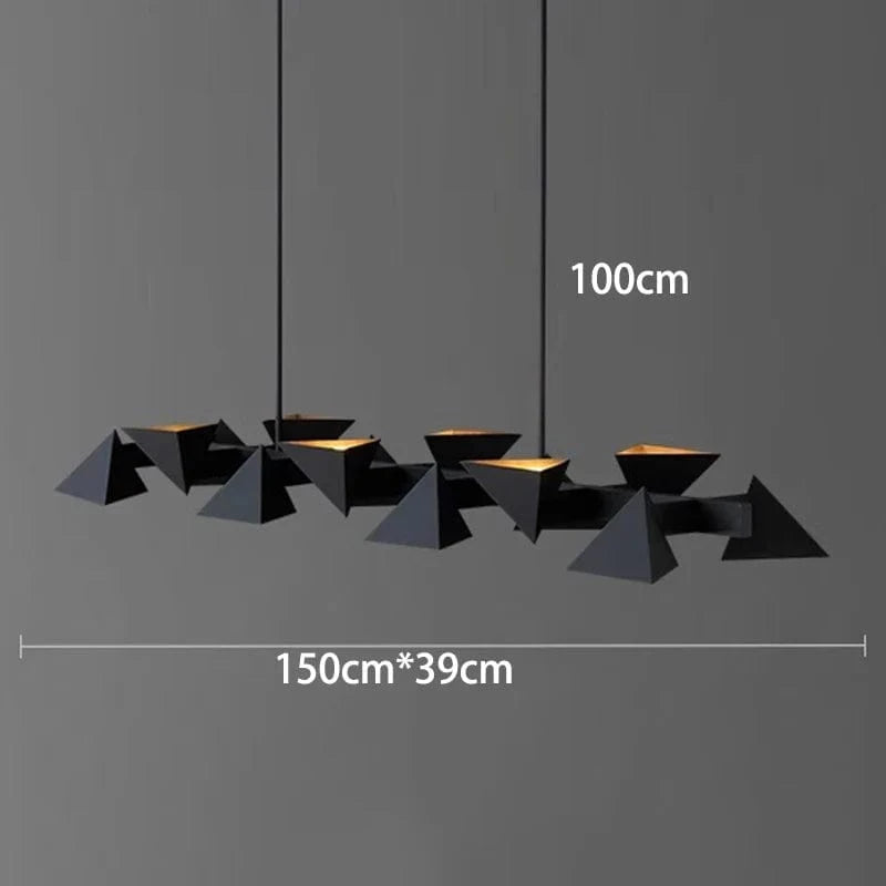Lustre design moderne en métal noir pour un intérieur sophistiqué | Marco Lucetti 14 têtes / Gradation à distance RC