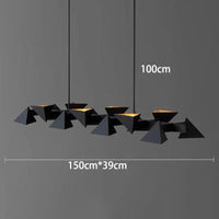 Lustre design moderne en métal noir pour un intérieur sophistiqué | Marco Lucetti 14 têtes / Gradation à distance RC