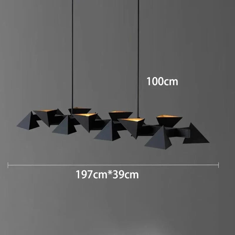 Lustre design moderne en métal noir pour un intérieur sophistiqué | Marco Lucetti 18 têtes / Blanc froid