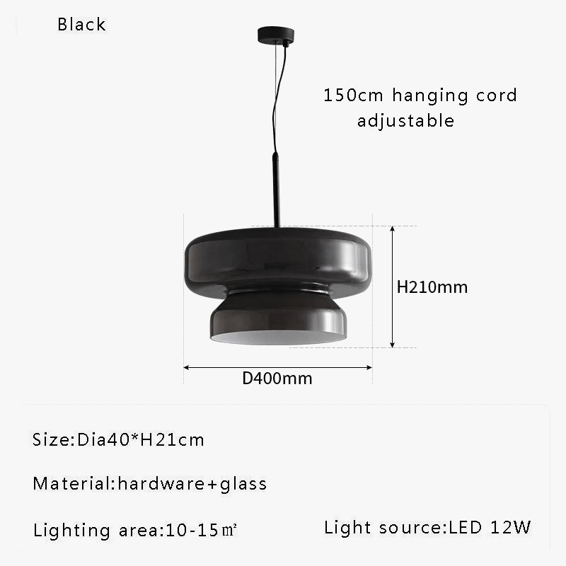 Lustre design moderne en verre LED décoratif et suspendu | Marco Lucetti