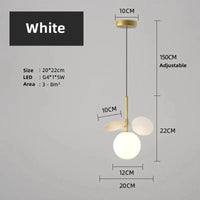 Lustre design moderne en verre LED - Style nordique pour intérieur | Marco Lucetti B 1 tête / Blanc chaud