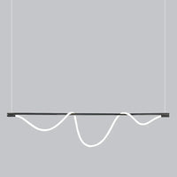 Lustre Design Moderne LED pour Illuminer Votre Intérieur | Marco Lucetti Noir / Longueur 100cm / Blanc froid