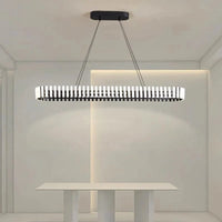 Lustre design moderne pour un éclairage décoratif intérieur de qualité | Marco Lucetti Modèle A / Longueur 90cm / Blanc froid