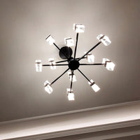 Lustre design Nevis avec abat-jours ajustables transparents | Marco Lucetti